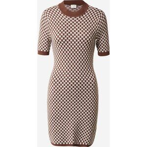 Abercrombie & Fitch Brown Knit Sweater Check Mini Dress Size Small 26617